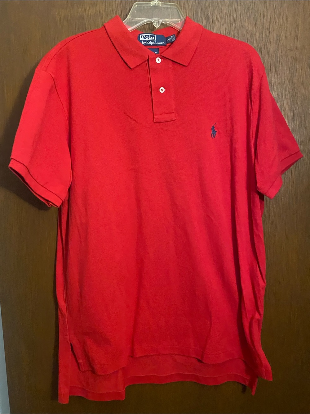 Polo by Ralph Lauren Men's Red Short-Sleeve Polo with Embroidered Pony